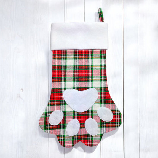 Animal Paw Print Christmas Stocking