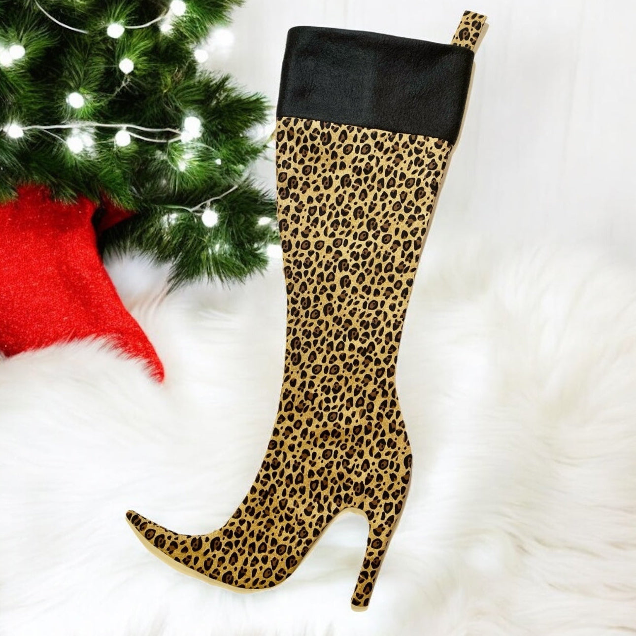Stiletto Boot High Heel Christmas Stocking