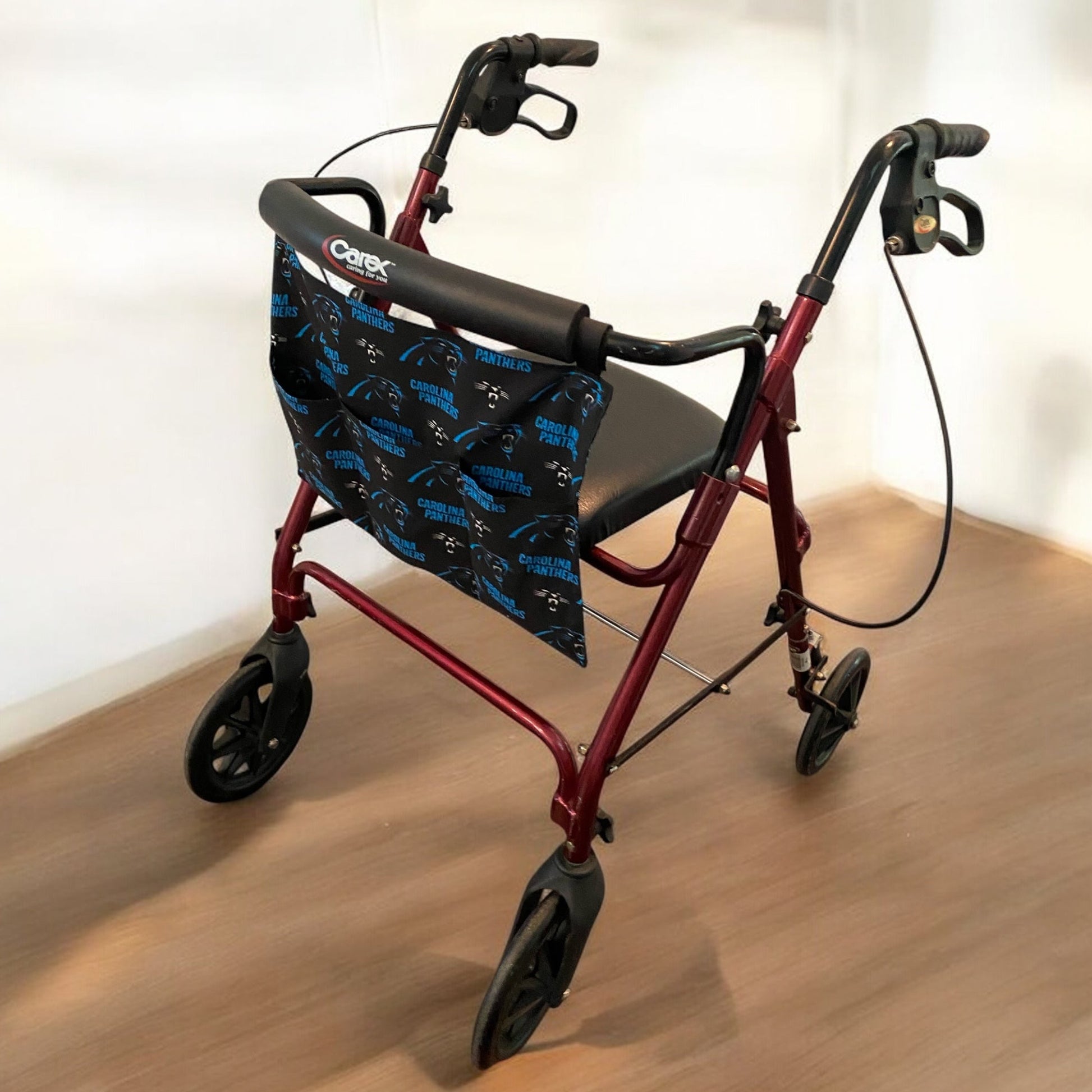 walker organizer caddy sewing pattern, aloha sewing company, wheelchair caddy organizer, how to sew, DIY, gifts to sew nursing homes or old people