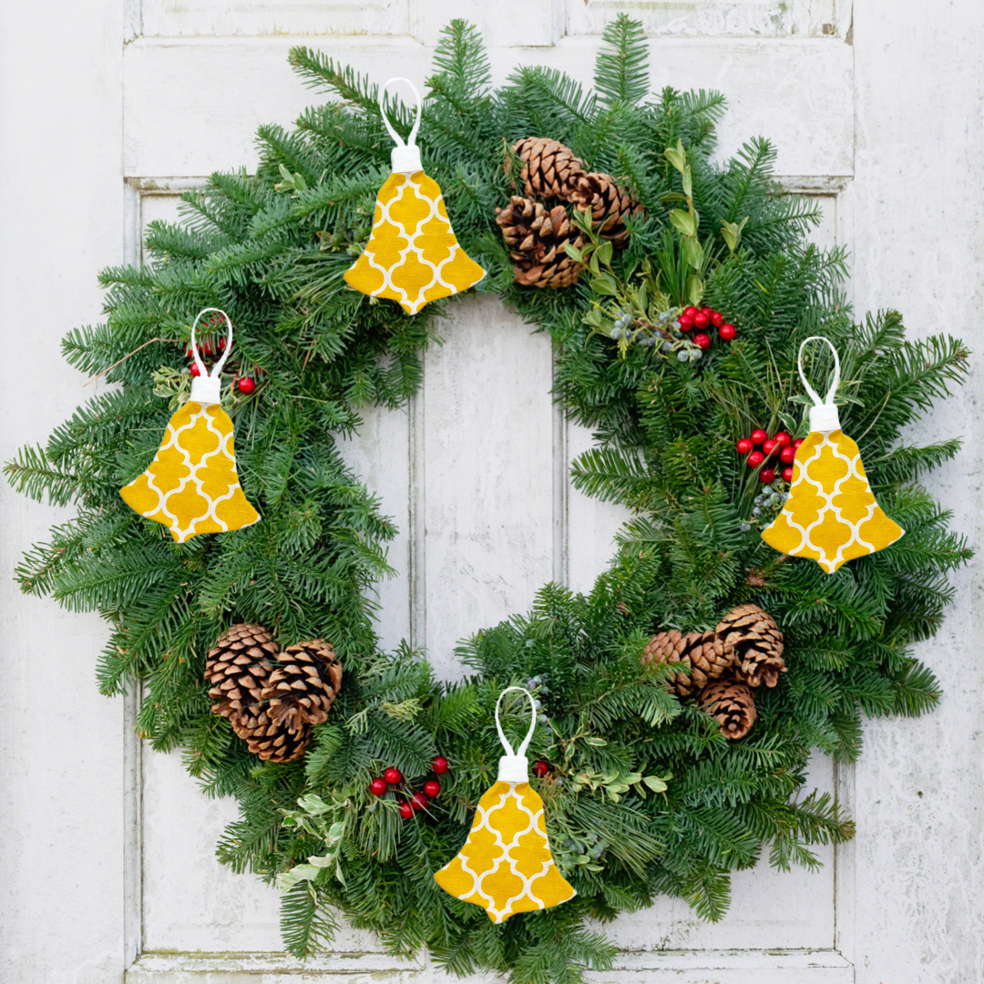 fabric bell christmas tree ornament sewing pattern