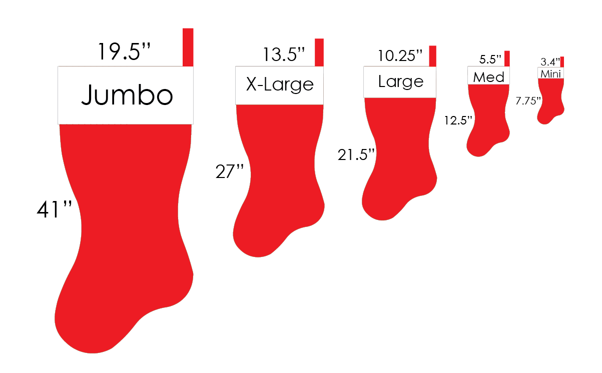 Christmas Stocking Size Dimensions