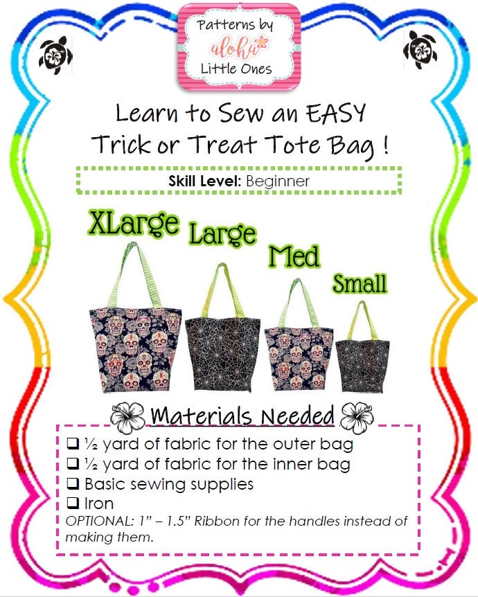 Reversible Trick or Treat Tote Bag