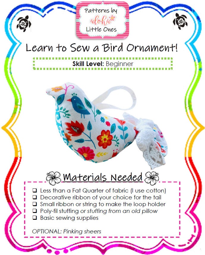 Fabric Bird Ornament