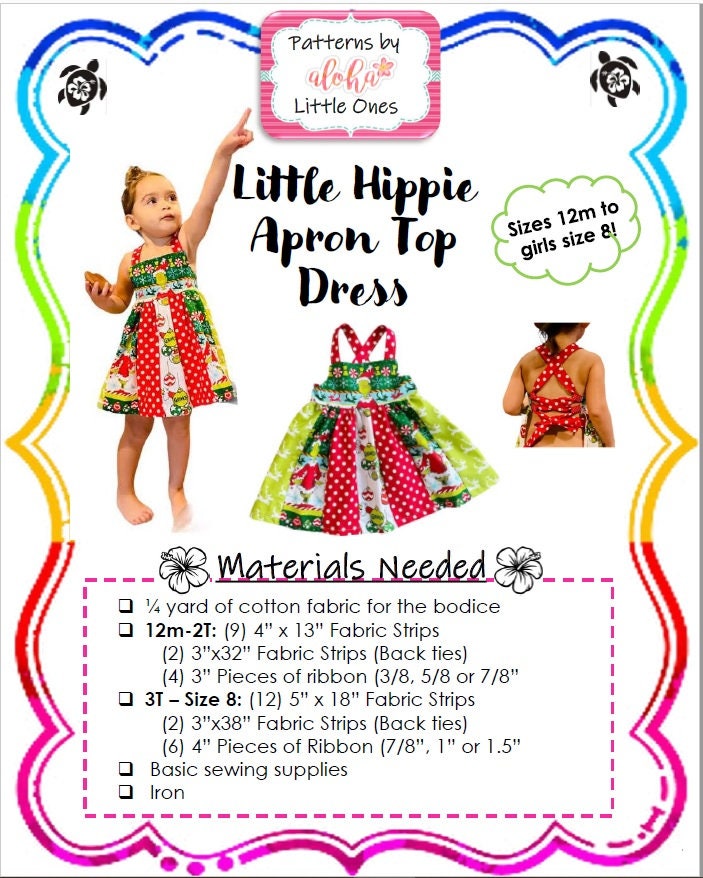 Adjustable Patchwork Apron Top Dress