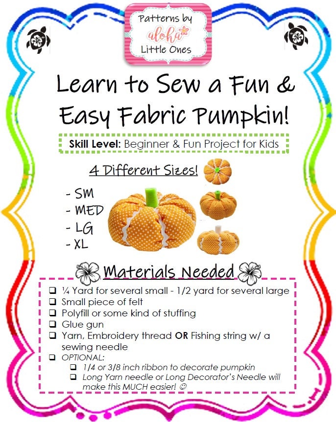 Fabric Pumpkins in 4 Sizes