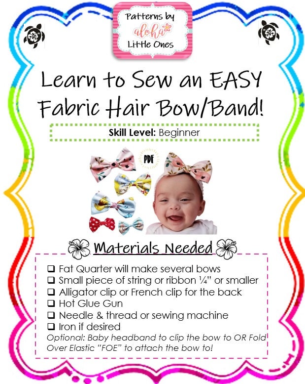 Fabric Hair Bow Headband