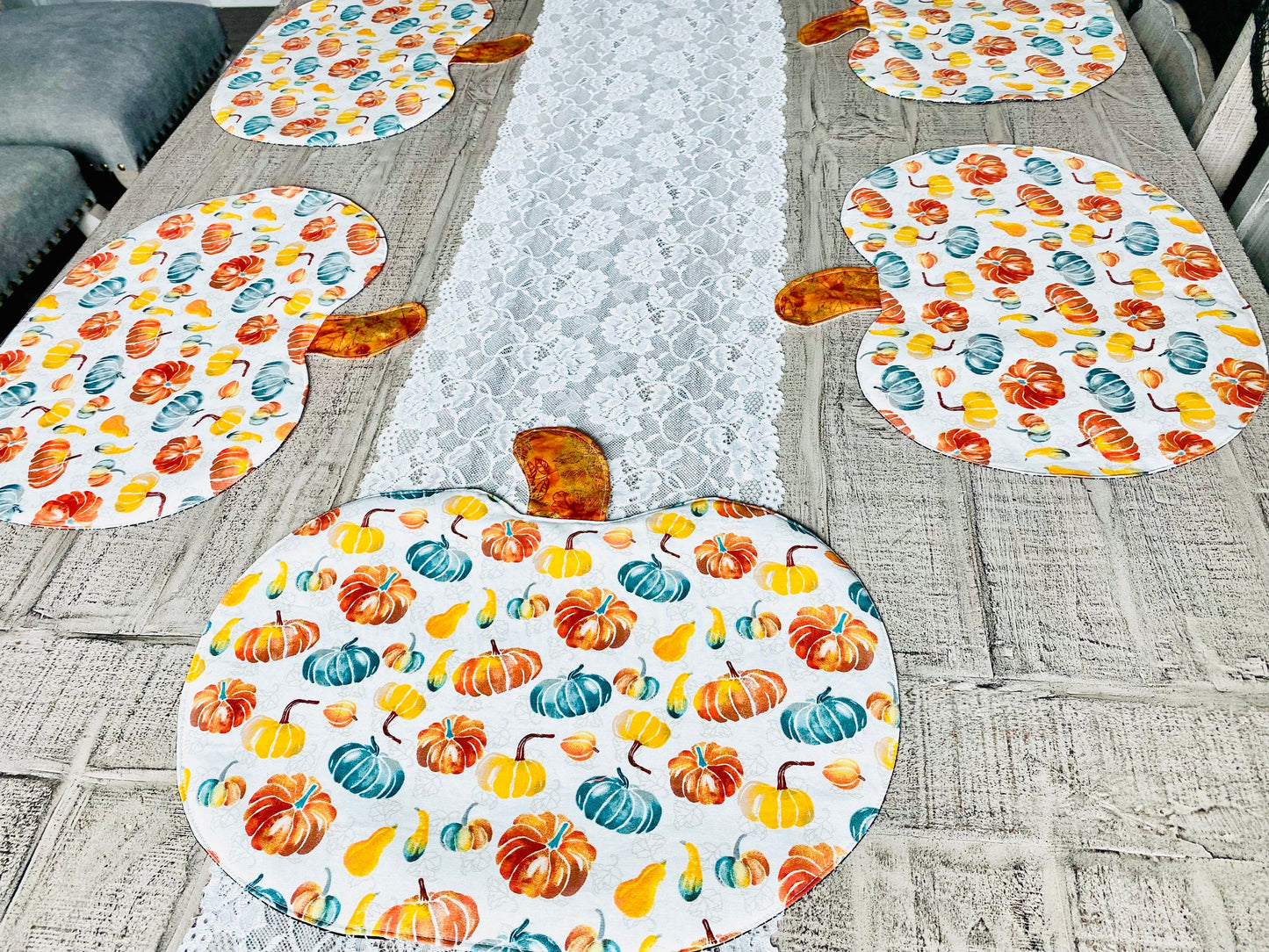 Reversible Pumpkin Table Place Mat