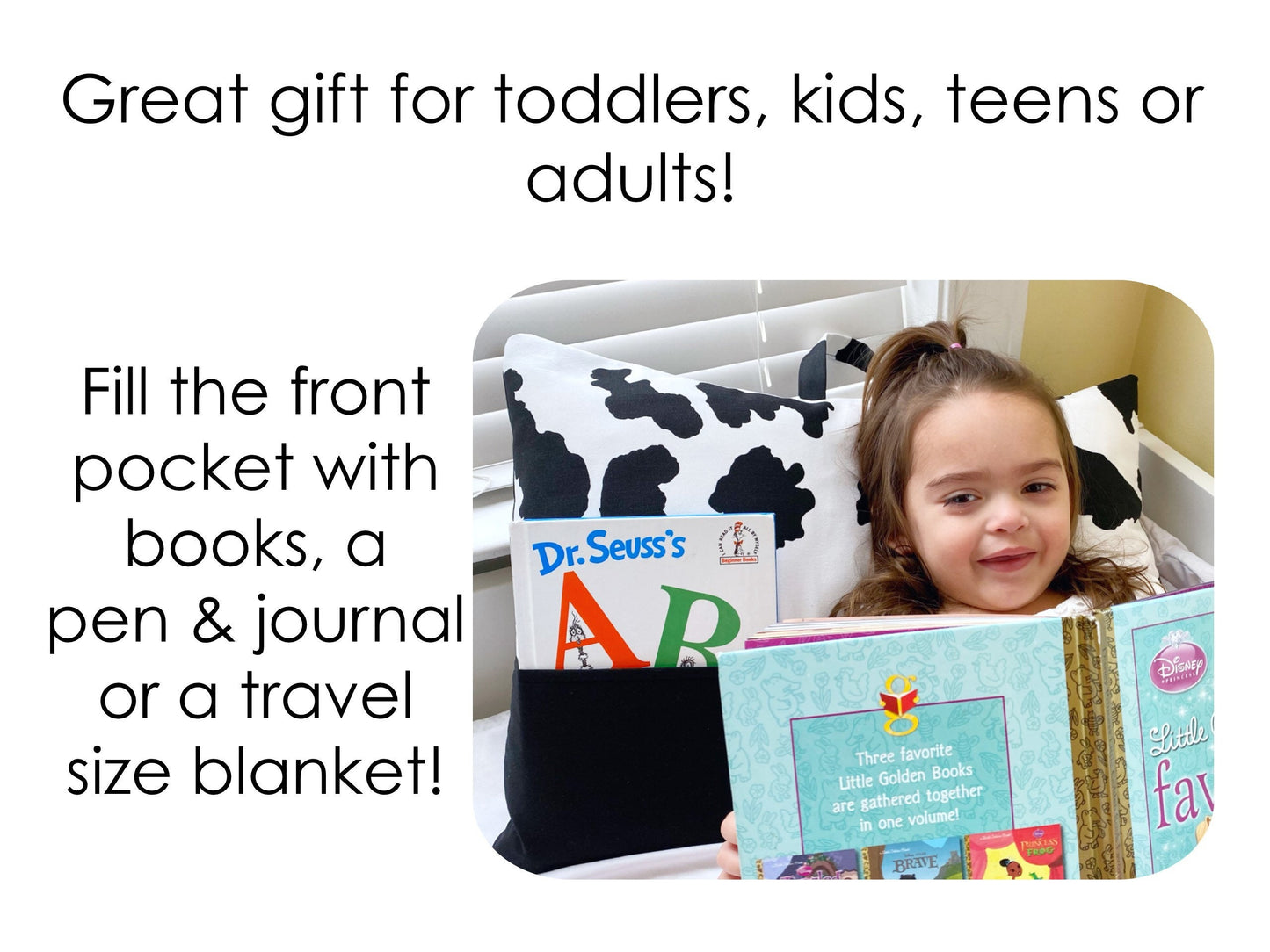 Any Size Travel Reading Pillow Cover