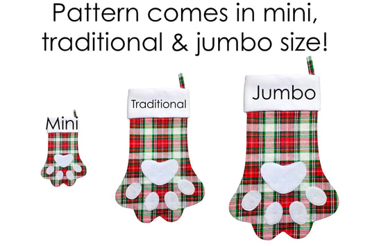 Animal Paw Print Christmas Stocking