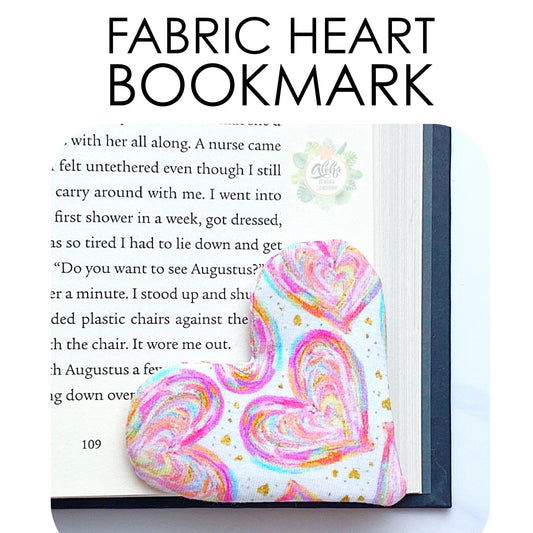 Fabric Heart Bookmark