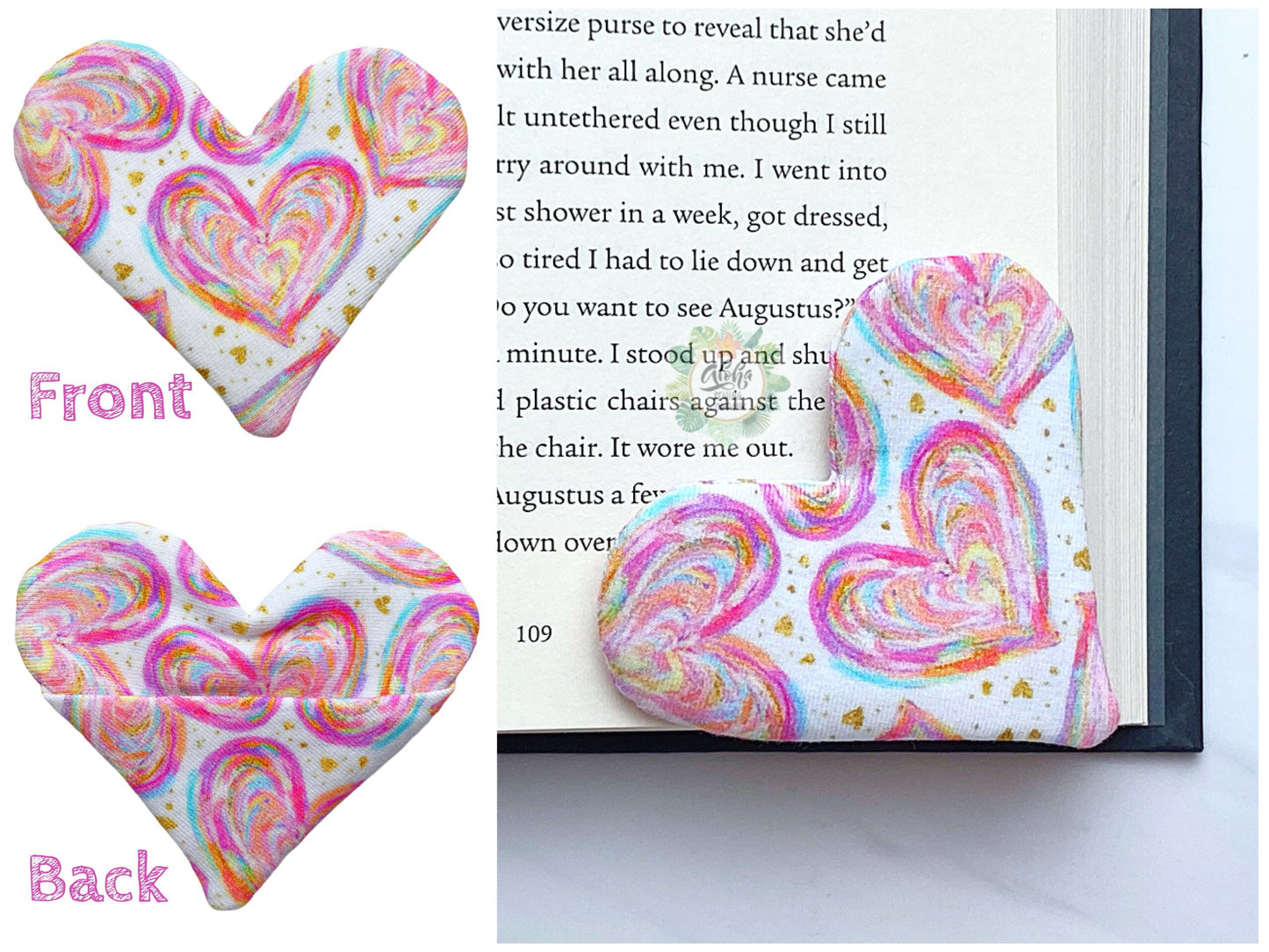 Fabric Heart Bookmark