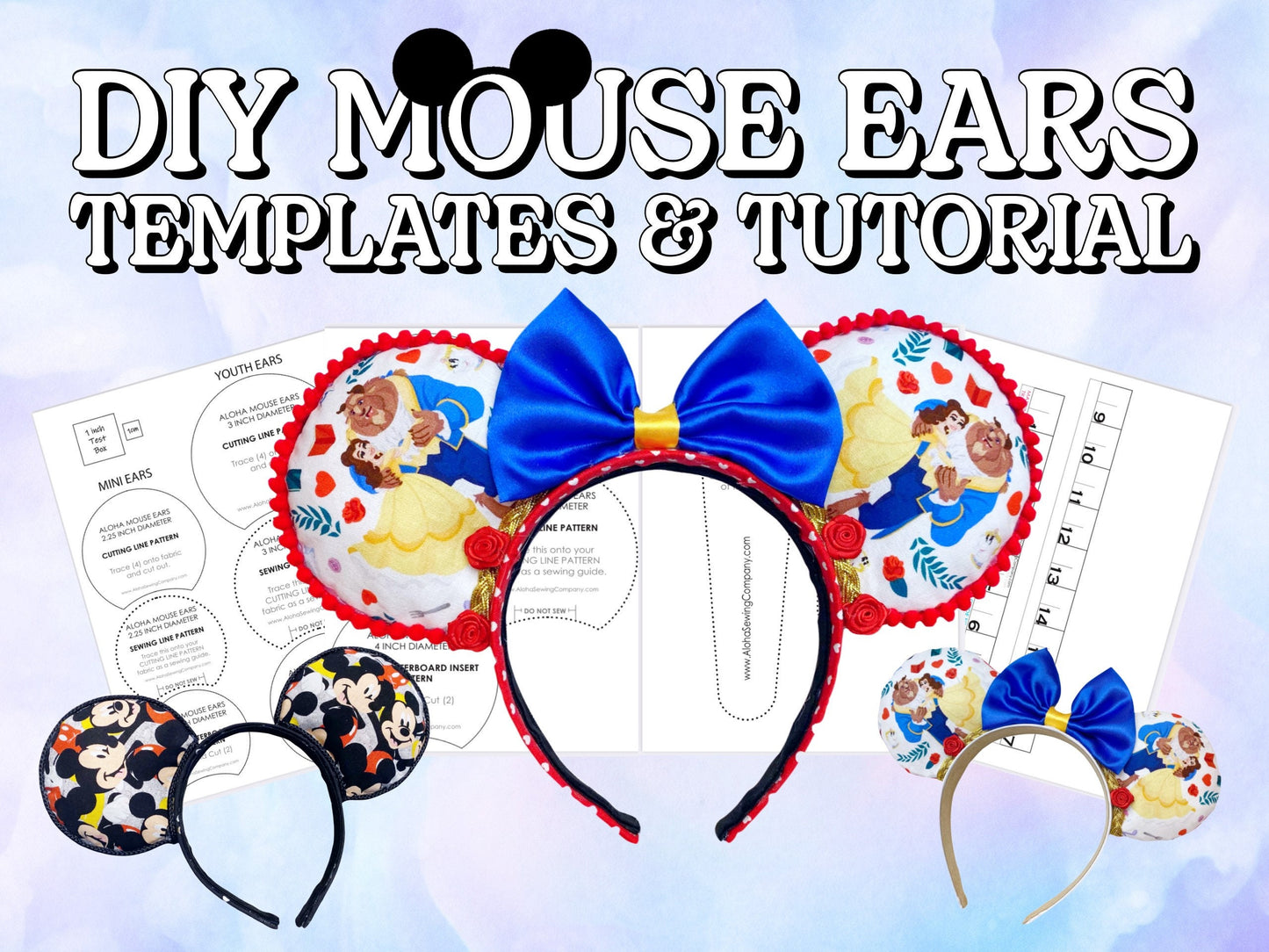 Mouse Ears Headband Template (Youth & Park Size)