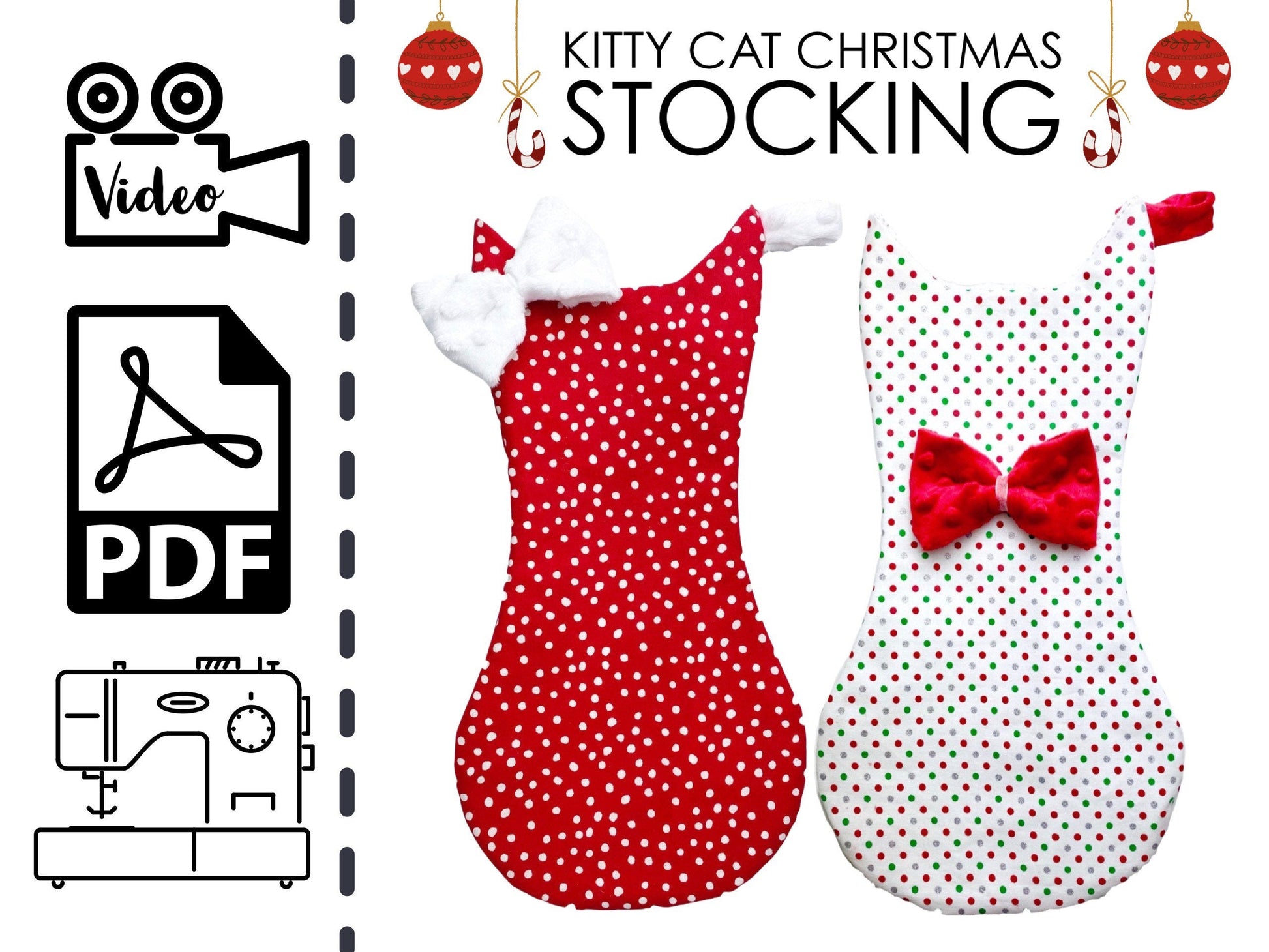 learn to sew pet christmas stocking, animal christmas stockings, dog christmas stocking, cat christmas stocking, paw print stocking sewing pattern, how to sew a cat stocking, how to sew a cat shaped christmas stocking, paw stocking, pdf sewing pattern, sewing for beginners