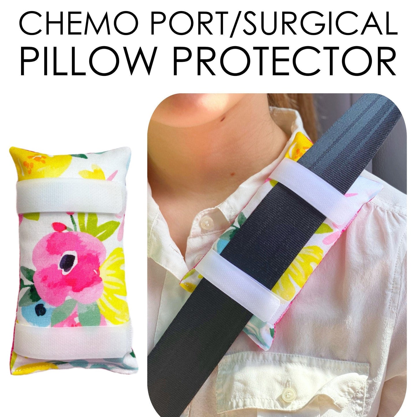 Chemo Port or Surgery Seat Belt Pillow Cushion