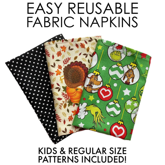 EASY Eco Friendly Reusable Fabric Napkins