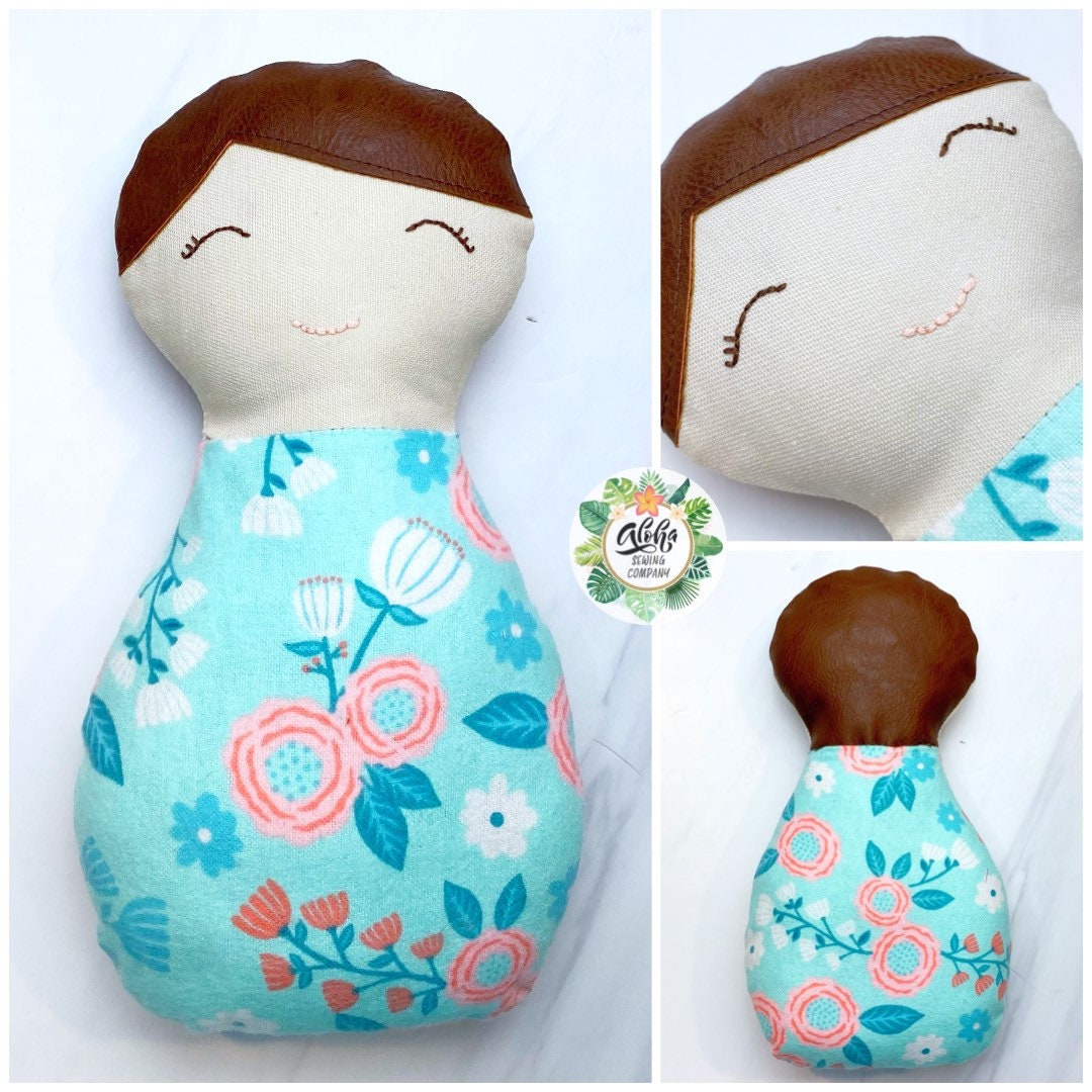 Learn how to sew a fabric baby doll for beginners, easy pdf sewing pattern, doll headband, toddler, boys, girls, babies, kids plush, toys sewing patterns.