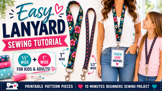 How to Sew a Fabric Lanyard: The Perfect Beginner Sewing Project