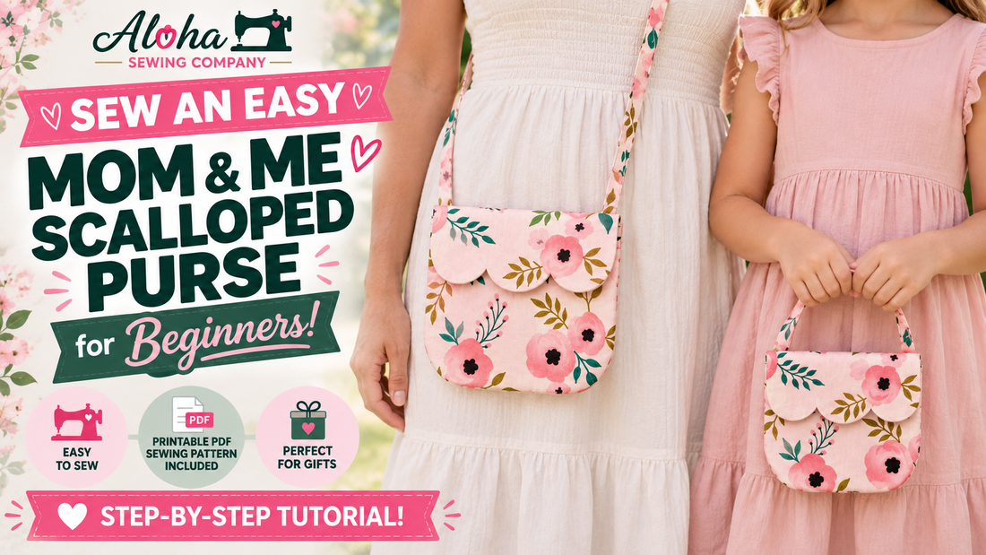 How to Sew a Mom & Me Scalloped Purse | Easy Beginner Sewing Tutorial