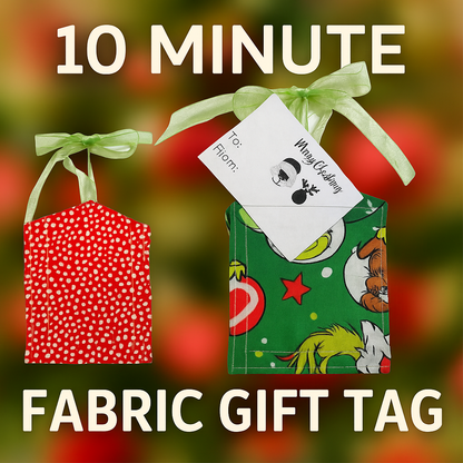 10 Minute Fabric Gift Tag Holder