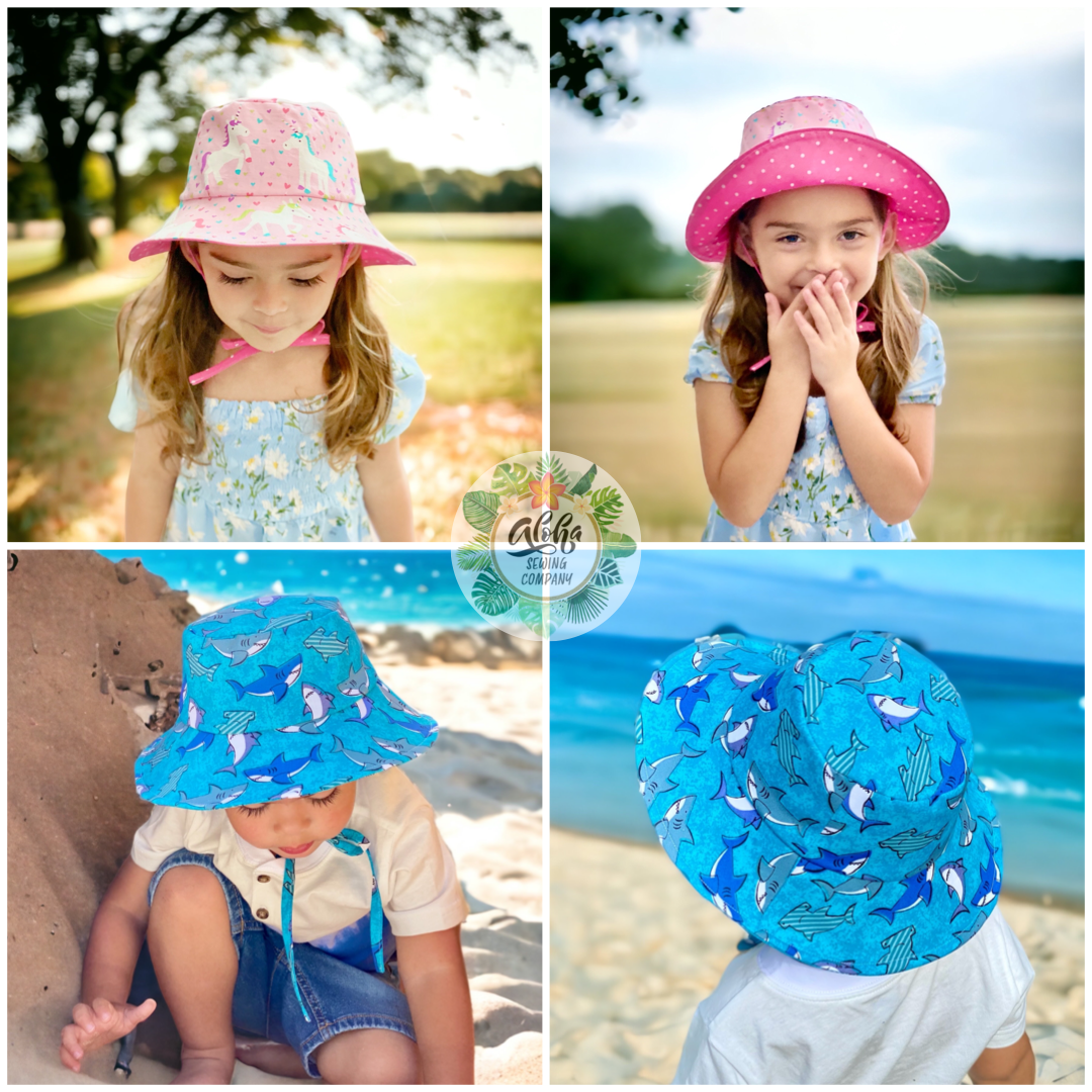 Bucket Sun Hat with Chin Ties (Babies & Kids)