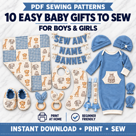 10 Handmade Baby Gifts to Sew | Boys or Girls | Beginner PDF Sewing Pattern Bundle