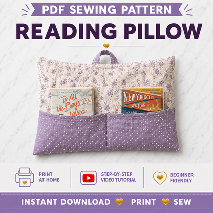 Any Size Reading Pillow | Pillowcase Cover | PDF Sewing Pattern
