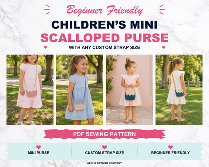 Mini Scalloped Purse (Children's) | PDF Sewing Pattern