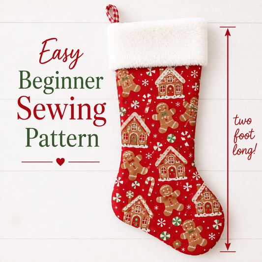 Big XL Christmas Stocking | PDF Sewing Pattern
