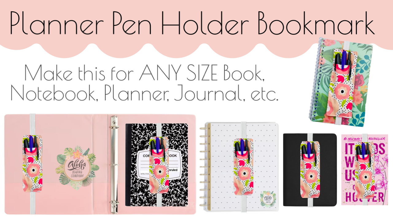 Pen Holder for Book Pen Sleeve for Journal, Planner, Notebook Journal  Bookmark Pen Pouch Fabric Bookmark Pen Case Pen Pocket 