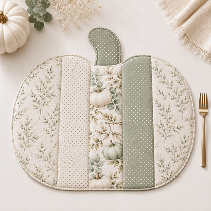 Reversible Pumpkin Table Place Mat | PDF Sewing Pattern