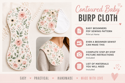 Countered Burp Cloth | PDF Sewing Pattern