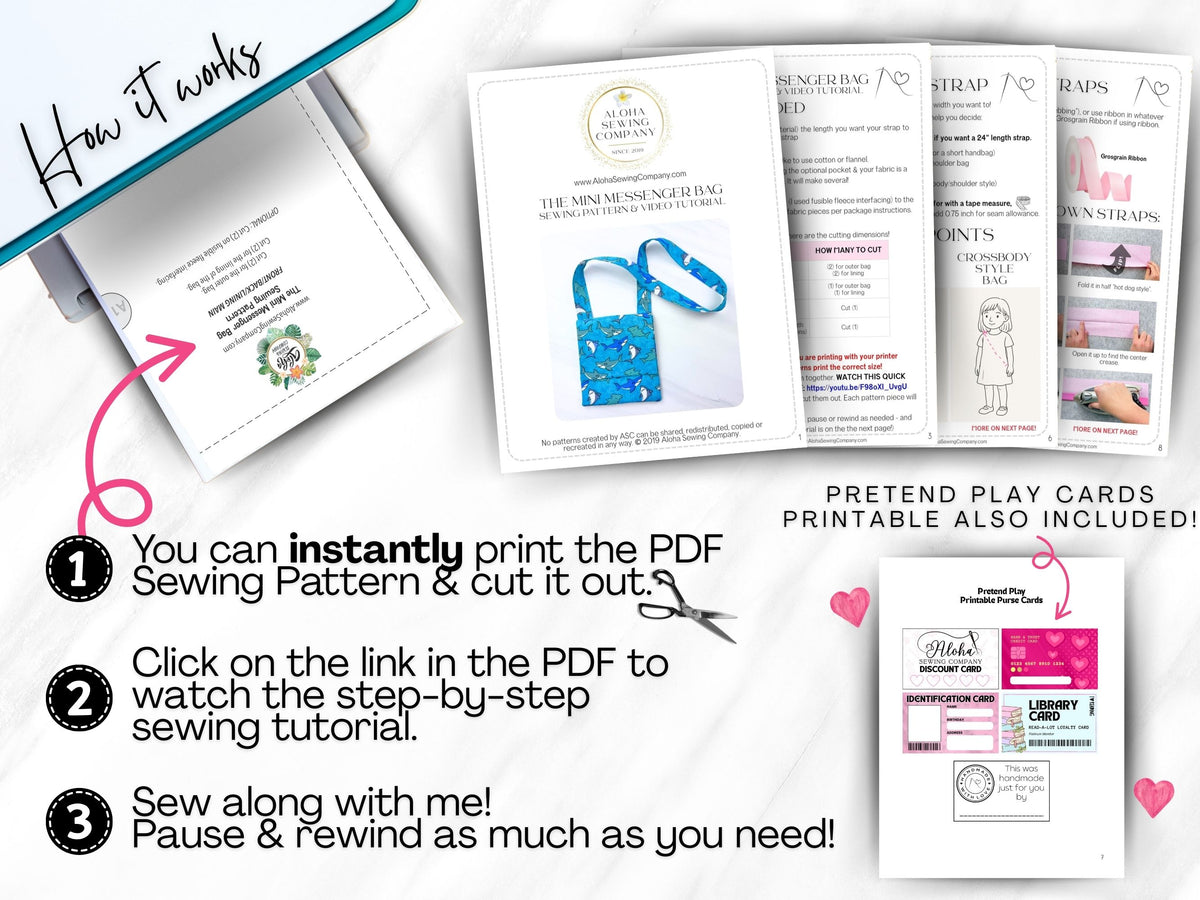 🪡 Kids OR Adults | Cell Phone Crossbody Bag PDF Sewing Pattern ...