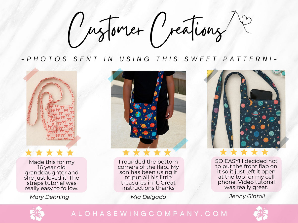 🪡 Kids OR Adults | Cell Phone Crossbody Bag PDF Sewing Pattern ...