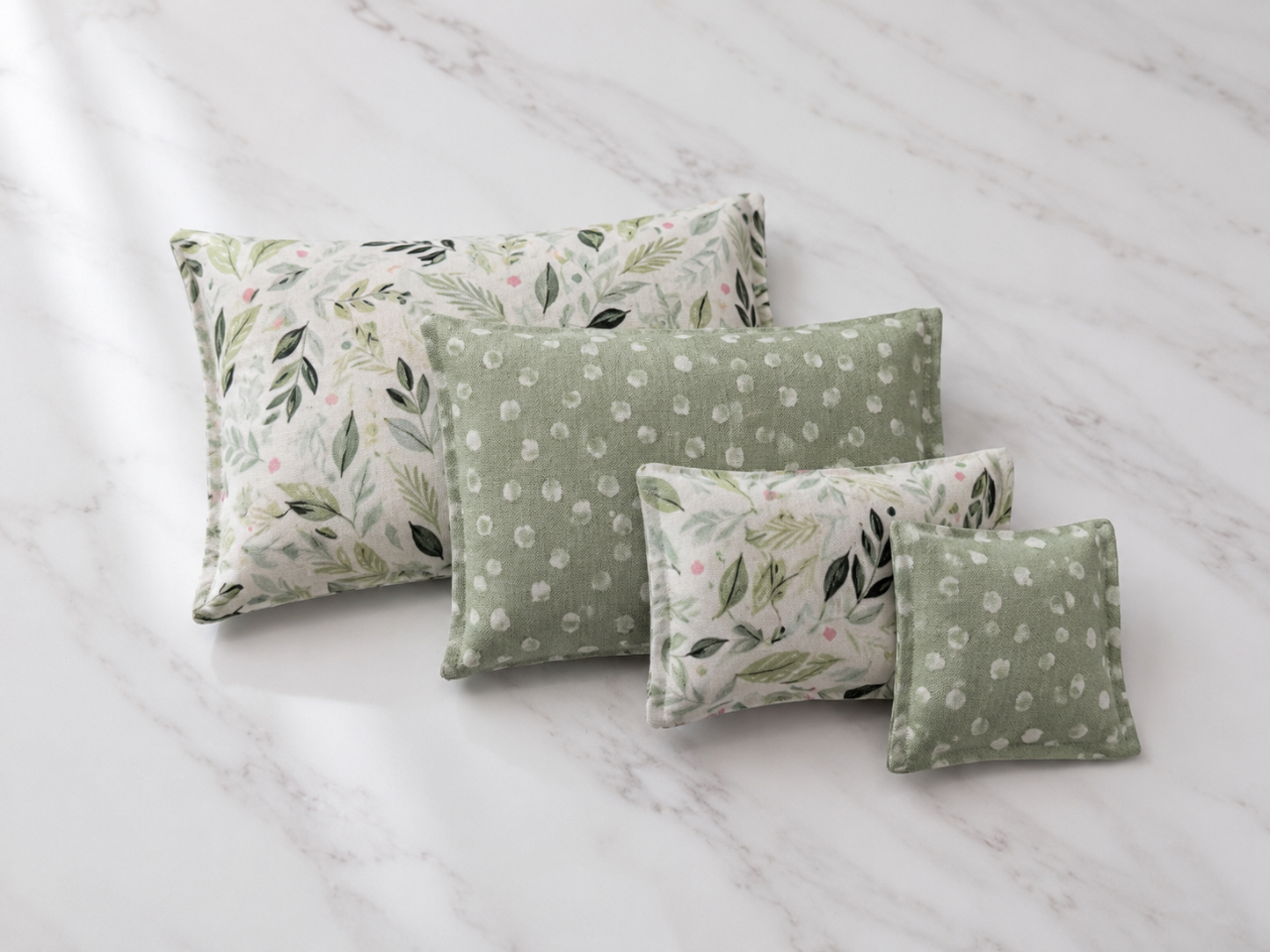 Four reusable hot and cold comfort pack sizes included in the printable PDF sewing pattern for beginners.