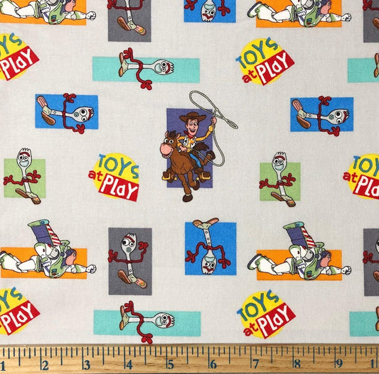 Gray Toy Story | 100% Cotton Fabric