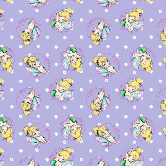 Lilac Tinkerbell Fairy | 100% Cotton Fabric