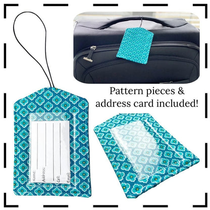 Easy Fabric Luggage Tag & Suitcase Handle Cover | PDF Sewing Pattern Bundle
