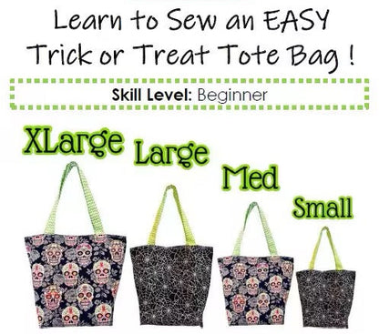 Reversible Trick or Treat Tote Bag | PDF Sewing Pattern