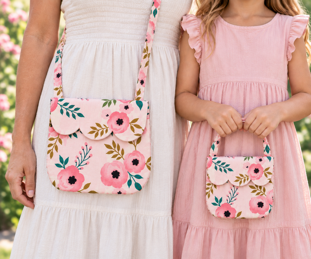 Mom & Me Scalloped Purse PDFSewing Pattern | Toddler/Child & Adult Sizes