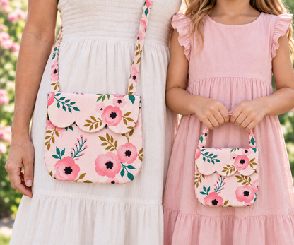 Mom & Me Scalloped Purse PDFSewing Pattern | Toddler/Child & Adult Sizes