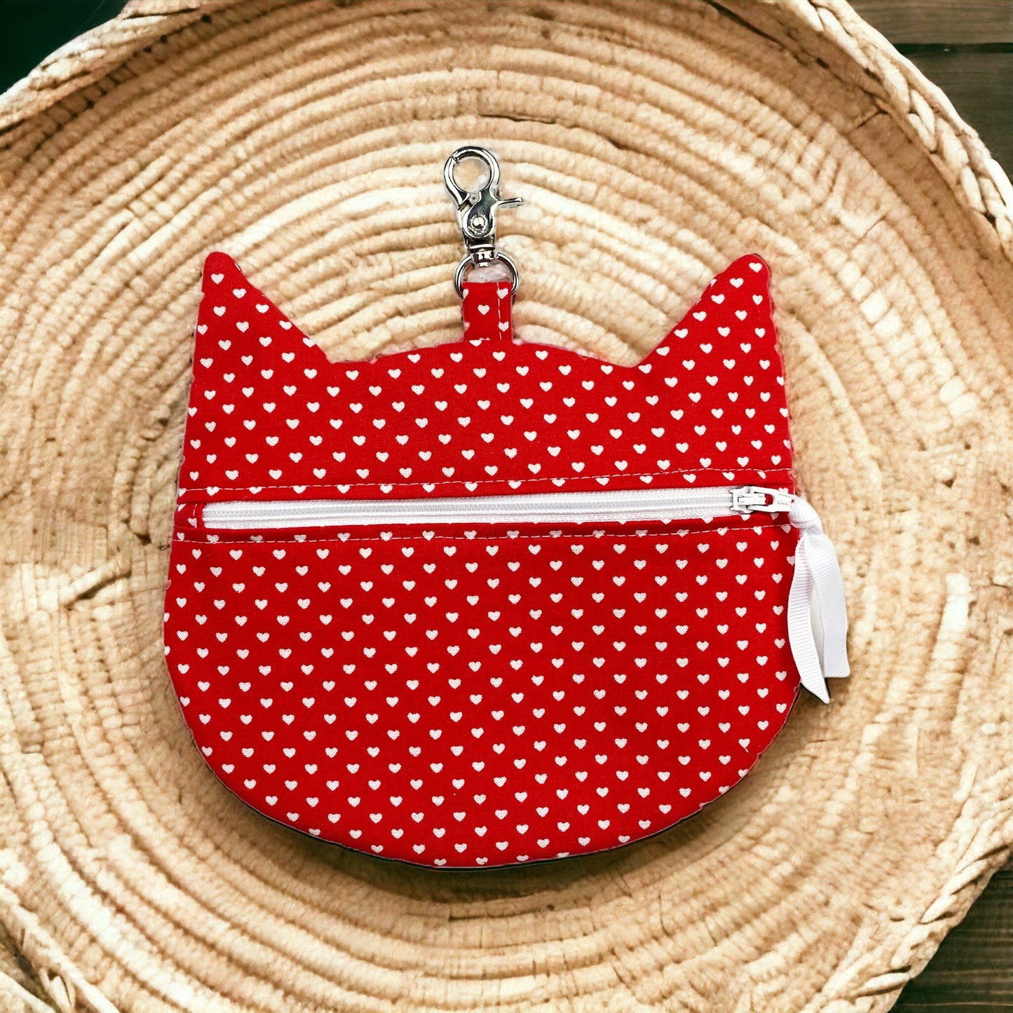 Zippered Cat Clutch Pouch in 4 Sizes