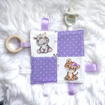 Baby Taggy Teether Lovey Blanket PDF Sewing Pattern and Tutorial Video, Pacifier Holder, Fabric Baby Toy, Fabric Teether, how to sew a diy