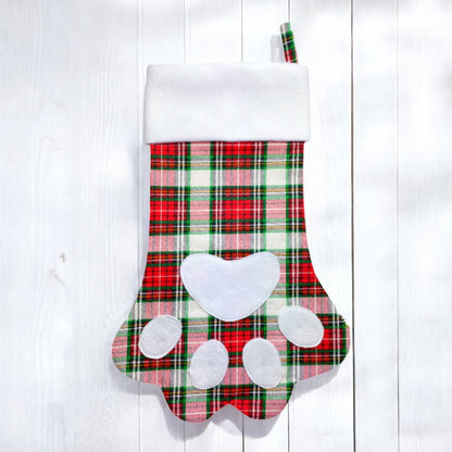 Animal Paw Print Christmas Stocking