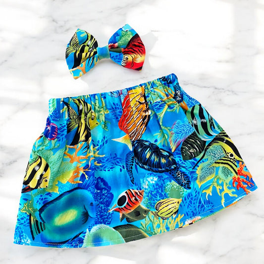 Beginners Woven Skirt and Hair Bow BUNDLE (Baby and Kids)