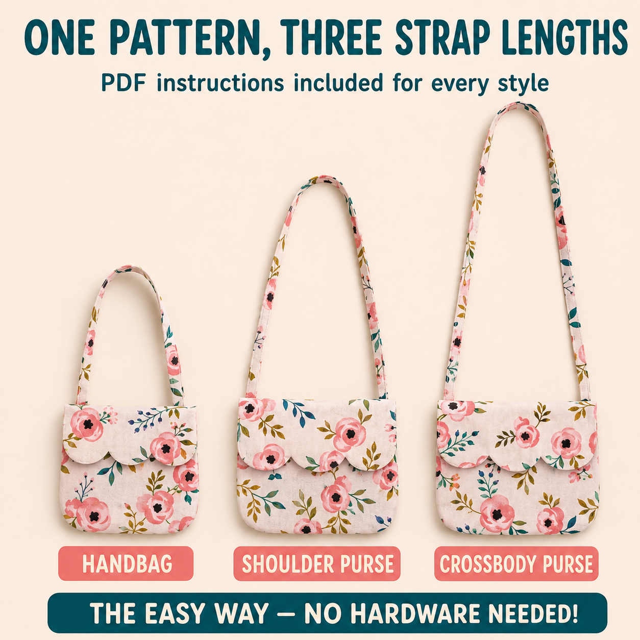 Mini Scalloped Purse (Children's) | PDF Sewing Pattern