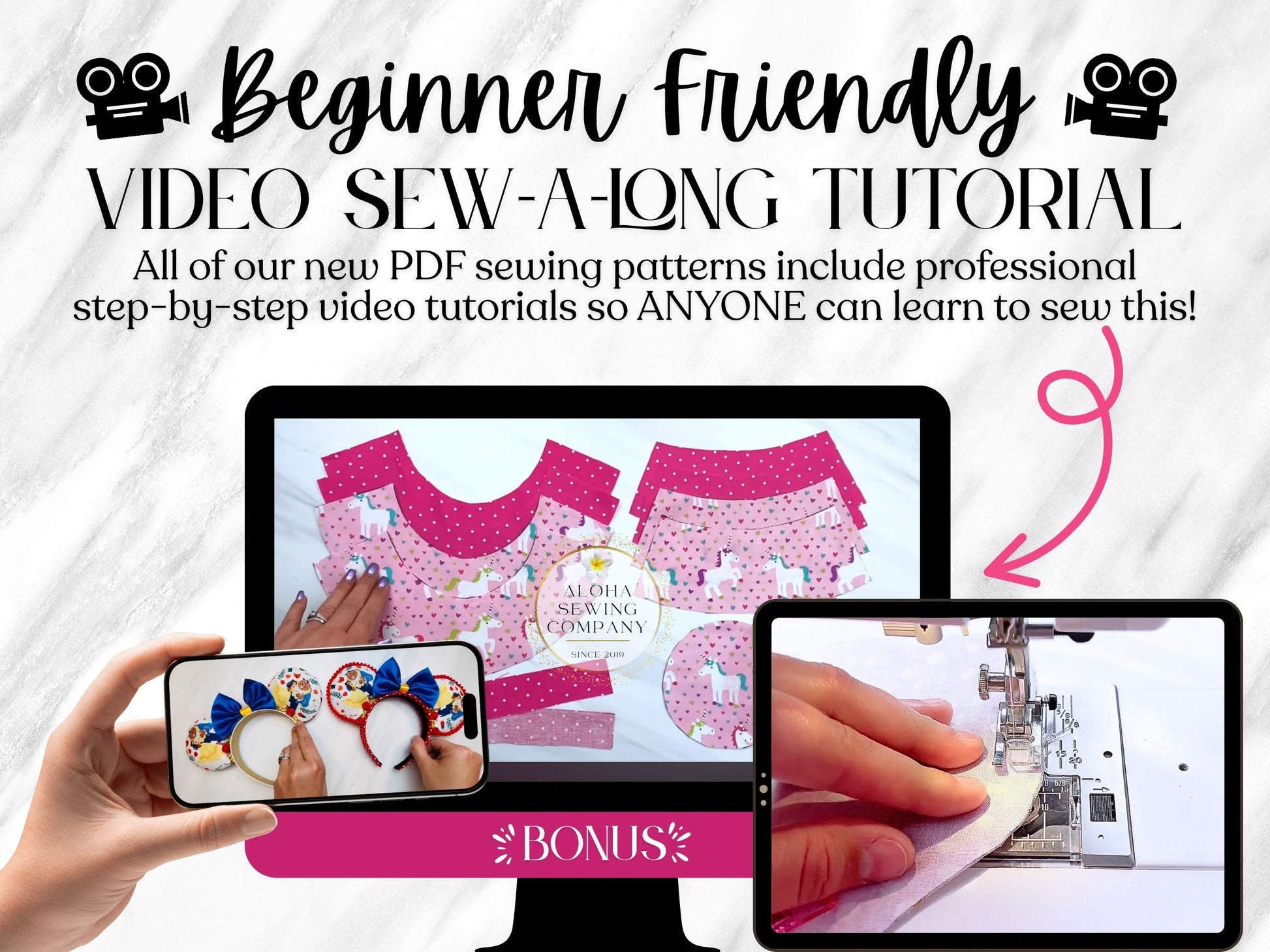 Free printable card wallet sewing pattern with easy video tutorial for beginners – perfect for kids or women, made using scrap fabric. Aloha sewing company