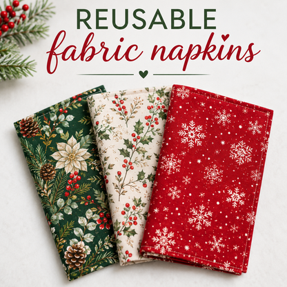 EASY Eco Friendly Reusable Fabric Napkins | PDF Sewing Pattern