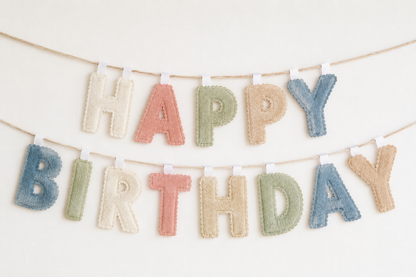 Fabric Letter Bunting Banner PDF Sewing Pattern | Alphabet, Numbers & Shapes | 4 & 6 Inch Sizes