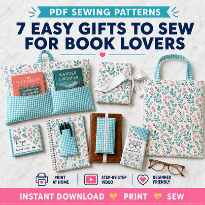 7 Gifts to Sew for Book Lovers | PDF Sewing Pattern Bundle