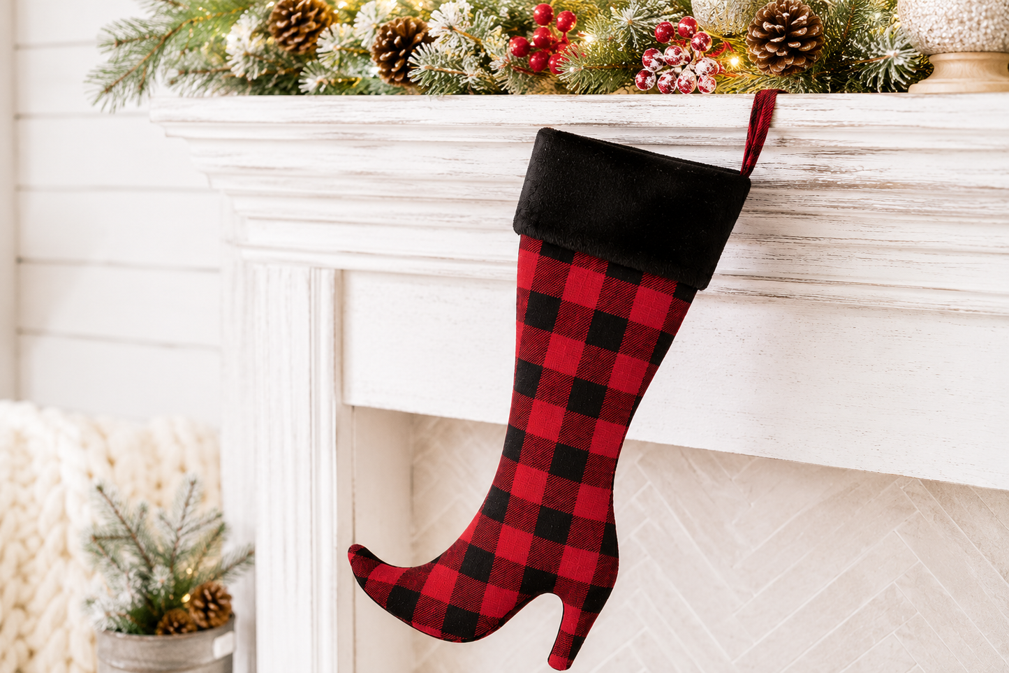 Stiletto Boot High Heel Christmas Stocking | PDF Sewing Pattern
